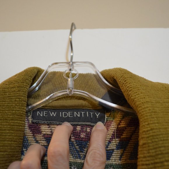 NEW IDENTITY Cotton-Wool India Coat-Jacket Retro Animal Graphic Patterns L - Picture 4 of 5